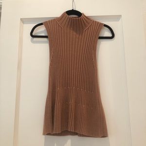 Vintage inspired turtleneck sweater tank